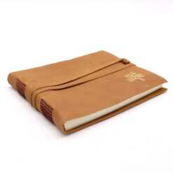 Leather Sketchbook with a touch of elegance and a Golden Tree motif.