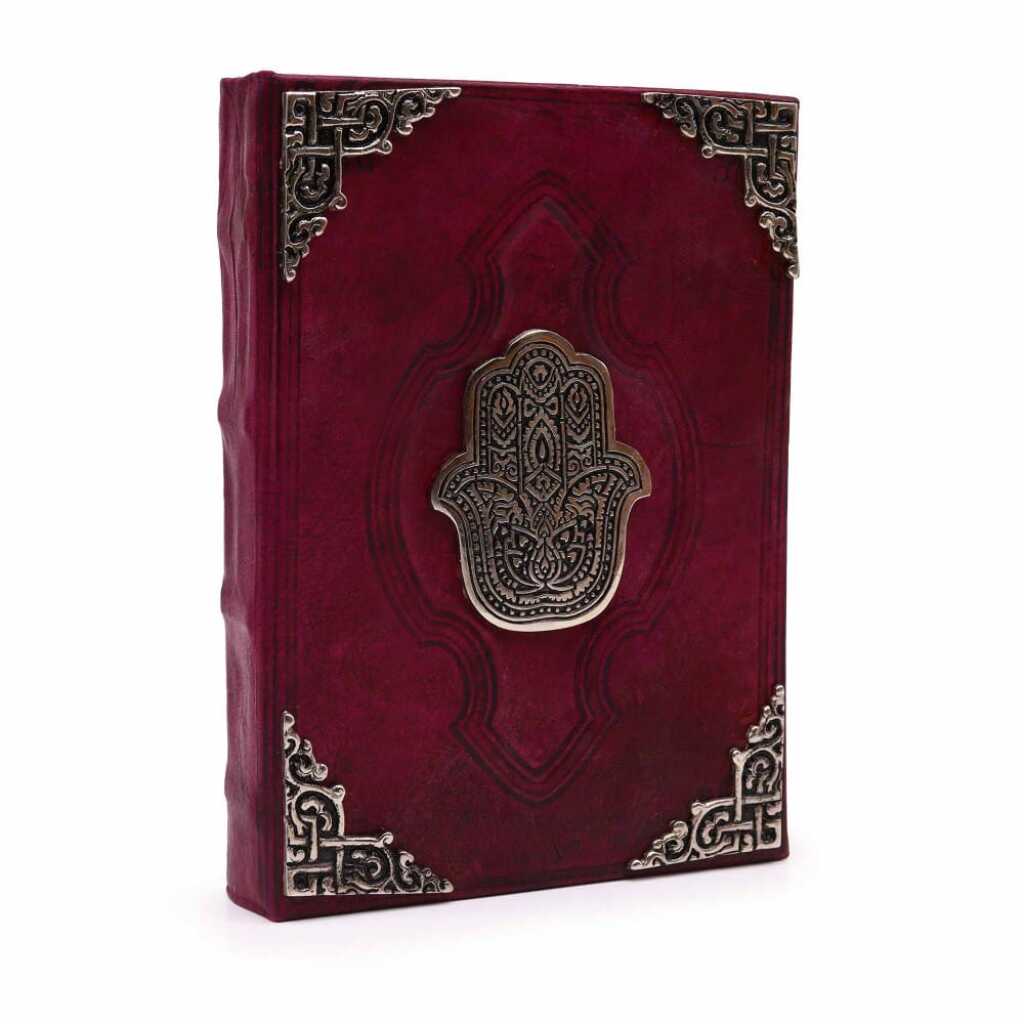 A stunning Hefty Red Book with Hamsa Hand Decor!