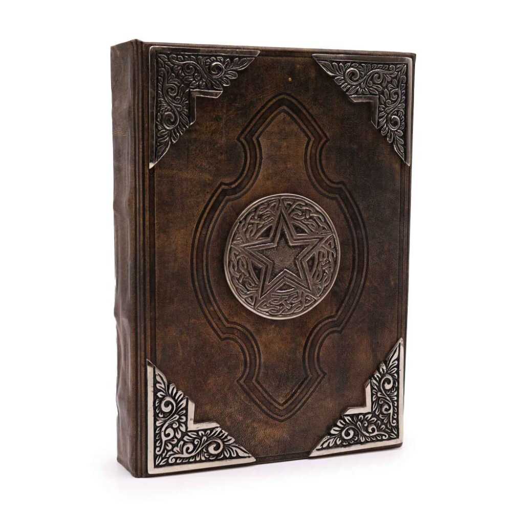 A stunning Hefty Brown Tan Book with Pentangle Design