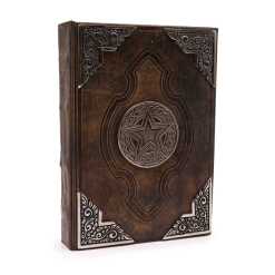 A stunning Hefty Brown Tan Book with Pentangle Design