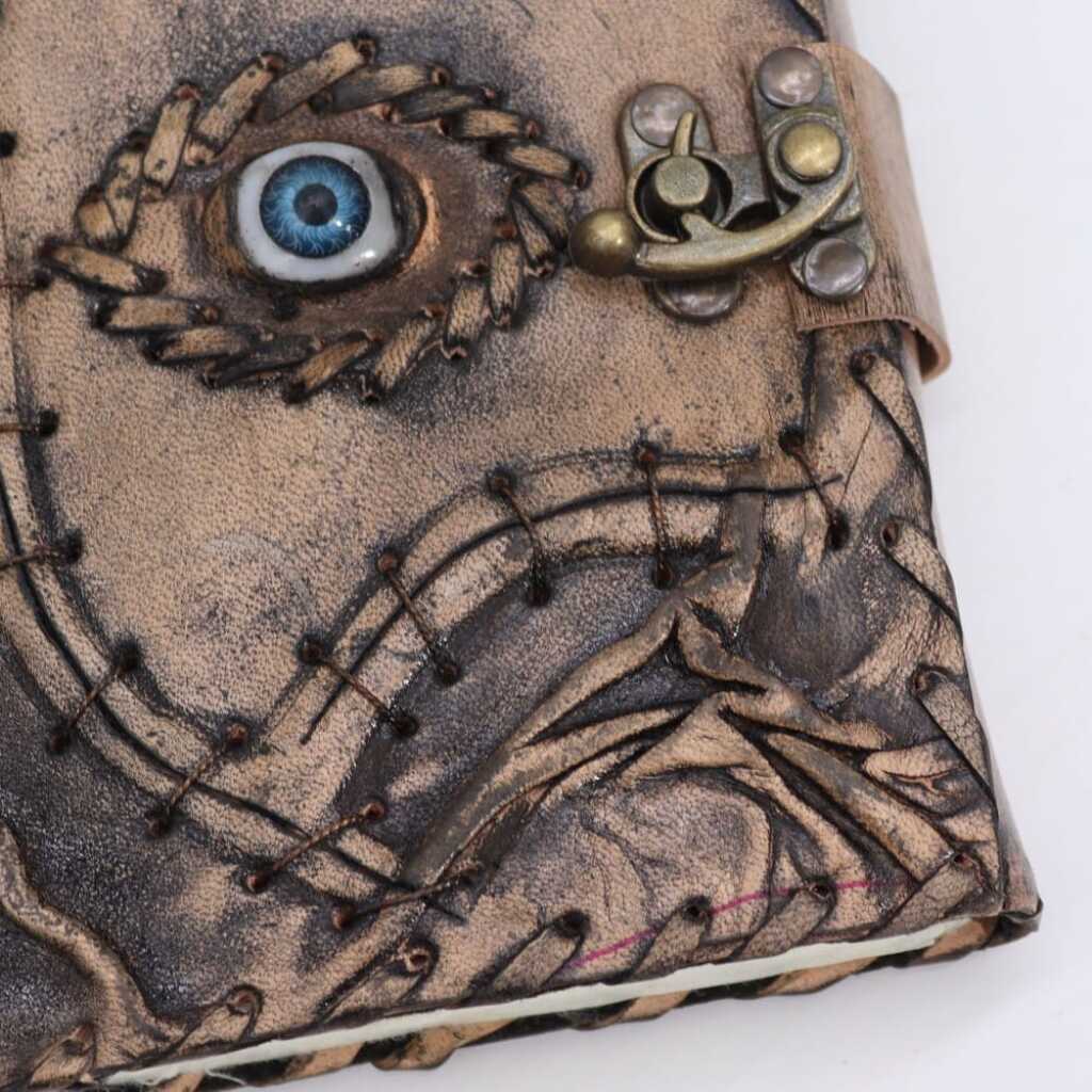 A stunning Brown Tan Book with Evil Eye Design