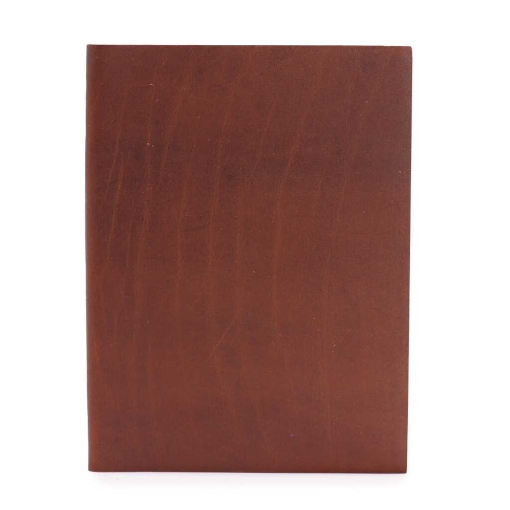A Dark Tan leatherbound notebook with 100 lined pages