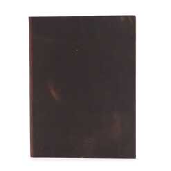 A Large Black Tan leatherbound notebook with 100 lined pages