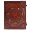 A Huge leatherbound Chakra stones with Dragon Mandala notebook with 100 lined pages