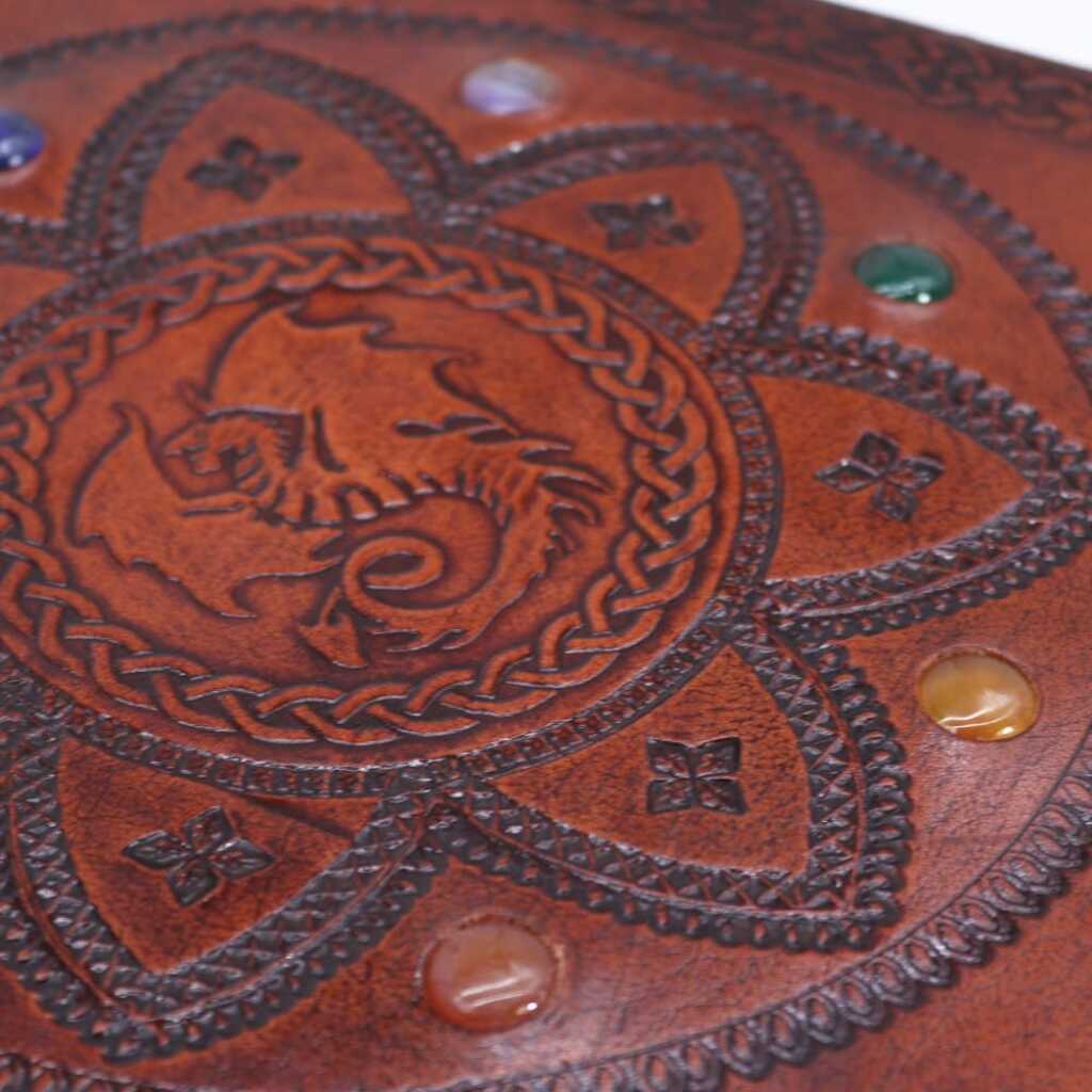 A Huge Chakra stones with Dragon Mandala notebook with 100 lined pages