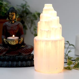 Selenite Tower Lamp