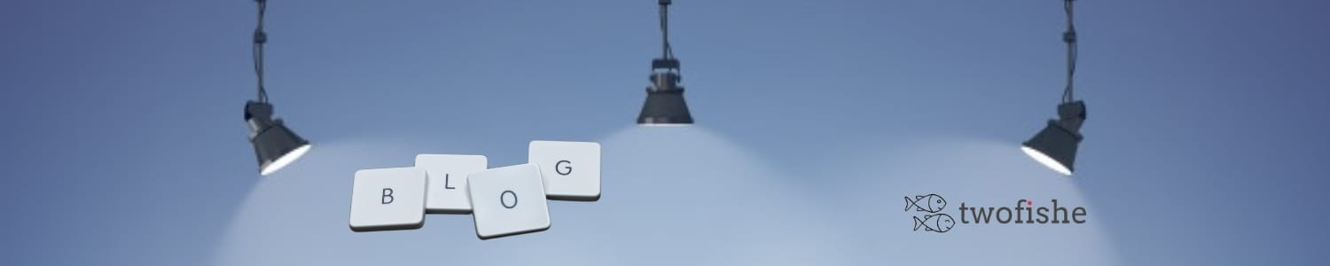 A blog header with 3 spotlights