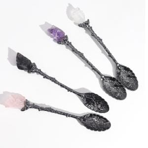 A selection of gemstone spoons.