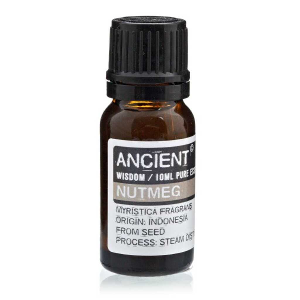 essential oil: a 10ml bottle of nutmeg oil