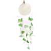 Reclaimed glass wind chimes with green and white glass