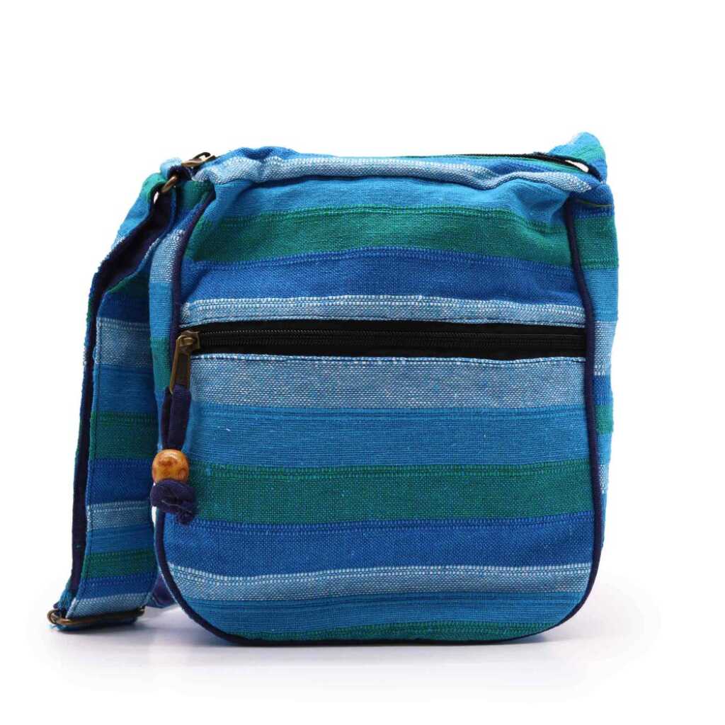 nepal sling bag - blue rivers with adjustable strap