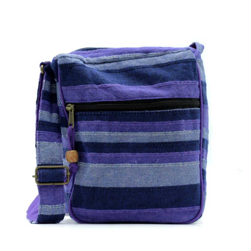 nepal sling bag - deep sea blues with adjustable strap