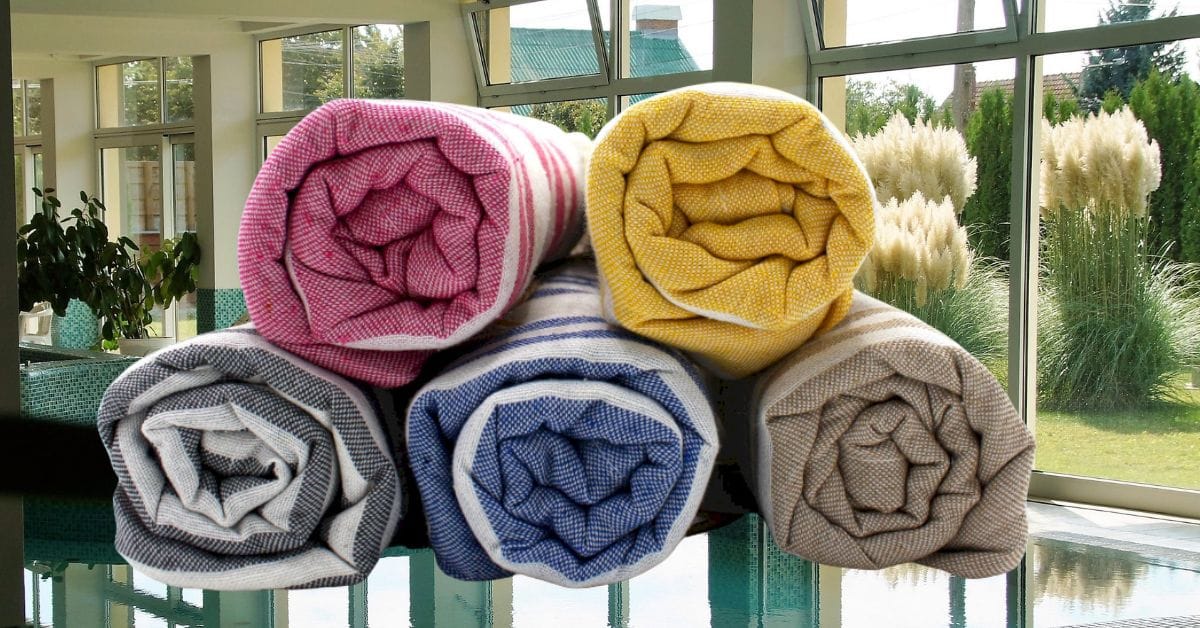 Hammam Spa Towels in a spa setting
