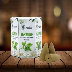 aromatika backflow incense on a table top