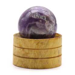 Gemstone Sphere 40mm - African Amethyst with Stand