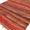 150 x 90cm Indian Rag Rug - Orange