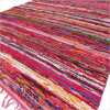 150 x 90cm Indian Rag Rug - Red